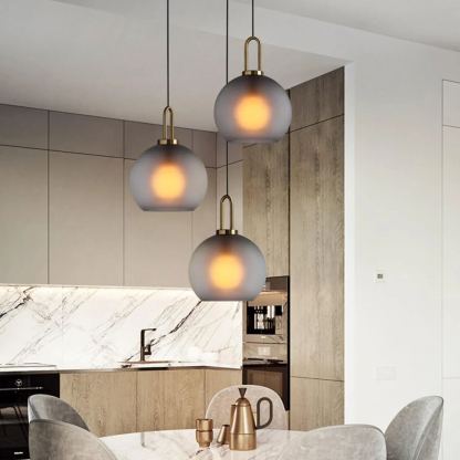 Hailie Modern Round Glass Pendant Light Bedroom Hallway Living Room