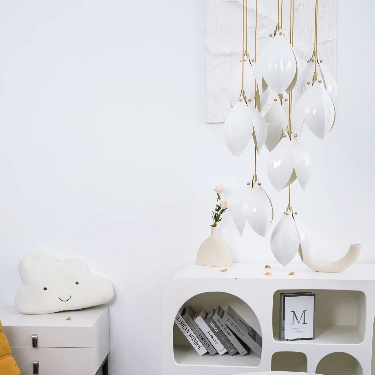 Carins Modern Flower Ceramic Pendant Light Living Room Hallway