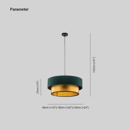 Morandi green gold pendant light dimensions