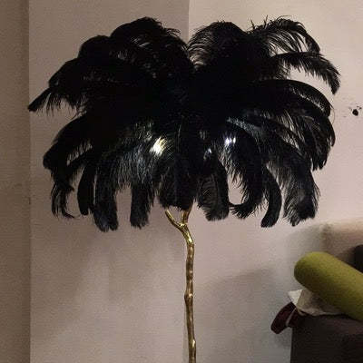 O'Moore Nordic Luxury Unique Ostrich Feather Floor Lamp/Table Lamp