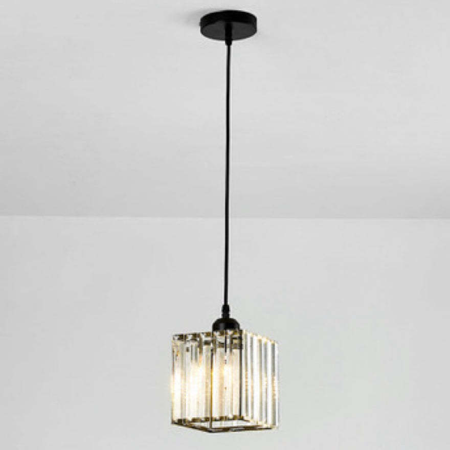 Herbert Modern Cluster Cylinder Glass Pendant Light, Black/Gold