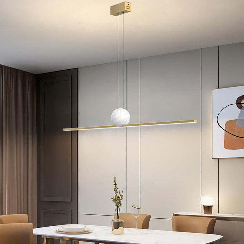 Edge Minimalist Linear Bubble Pendant Light