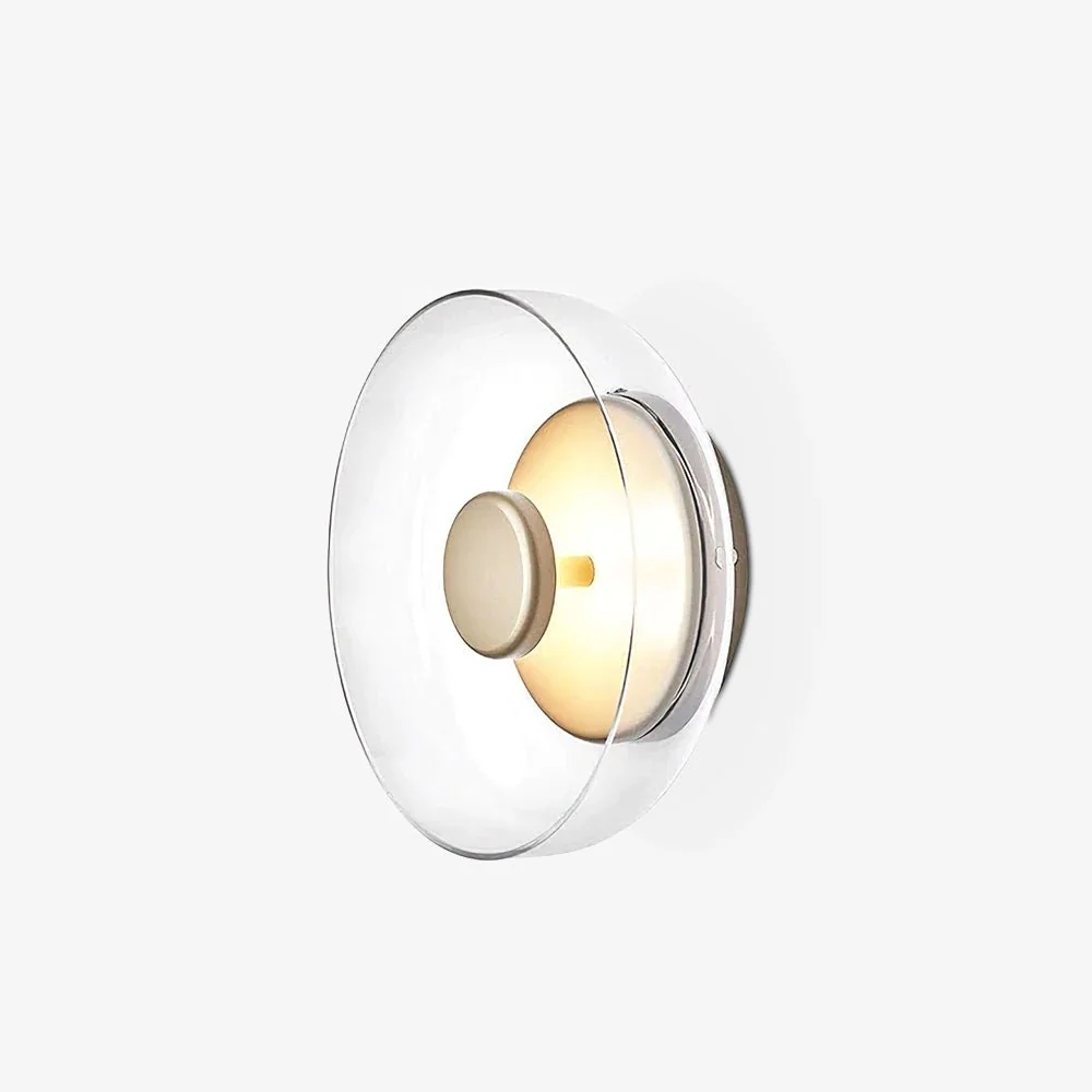 Hailie Modern Round Bowl Glass Wall Light Shades Bedroom Hallway