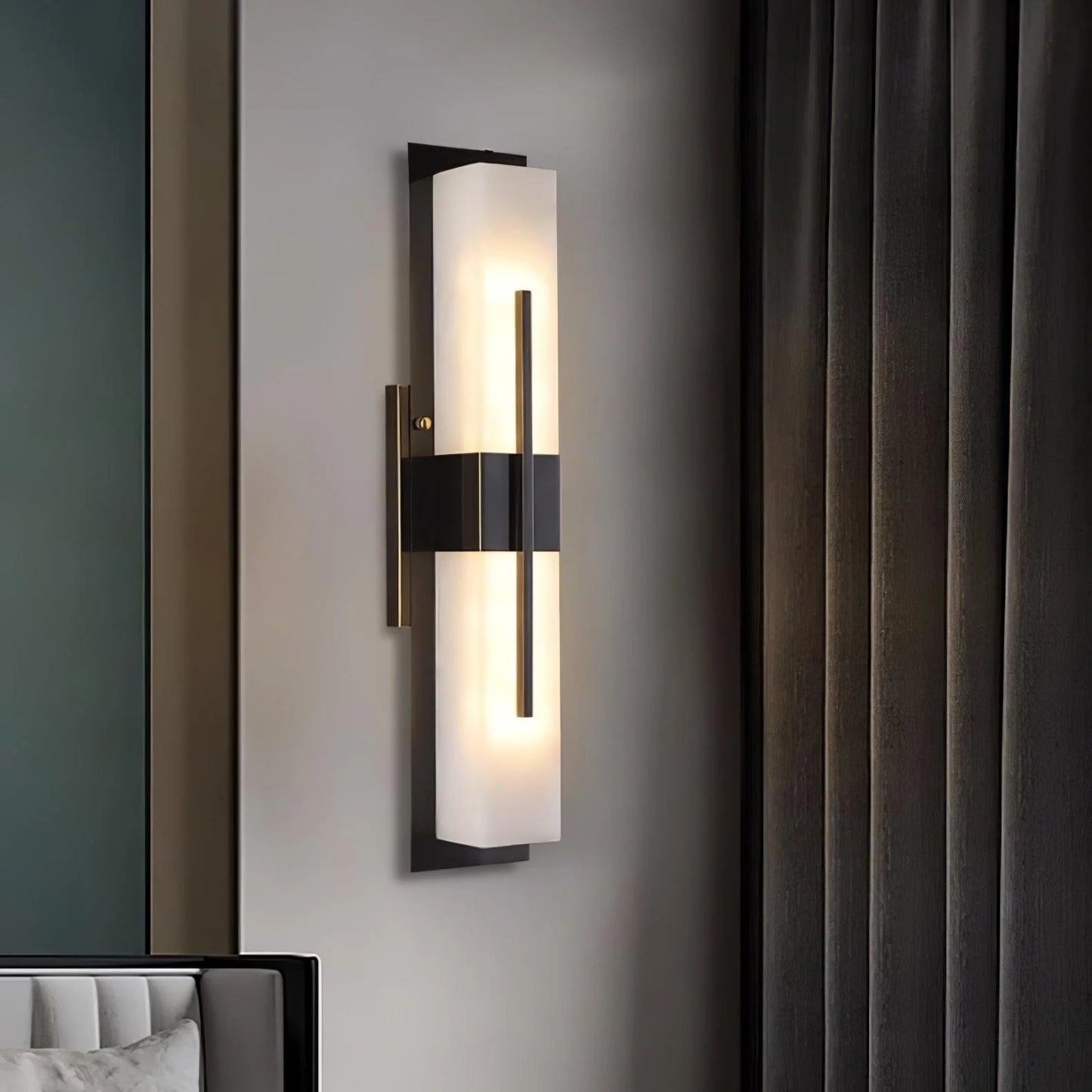 Edge Modern Acrylic Black White Wall Light Waterproof Garden Park