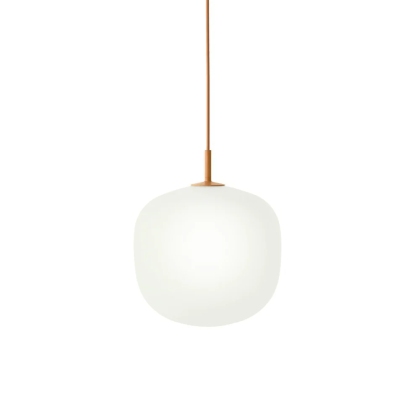 Hailie Modern Round Metal Glass Pendant Light Bedroom Dining Room