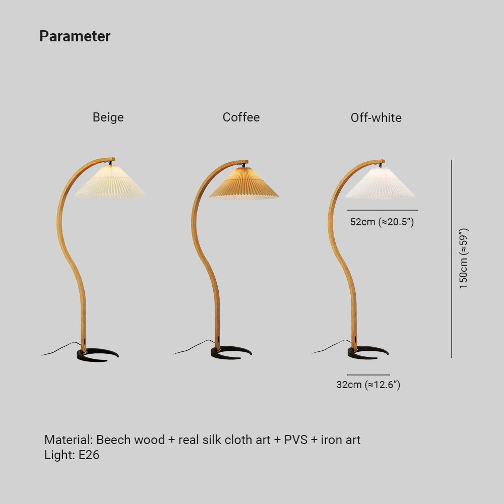 Ozawa Unique LED Floor Lamp, Wood/Metal, Living Room