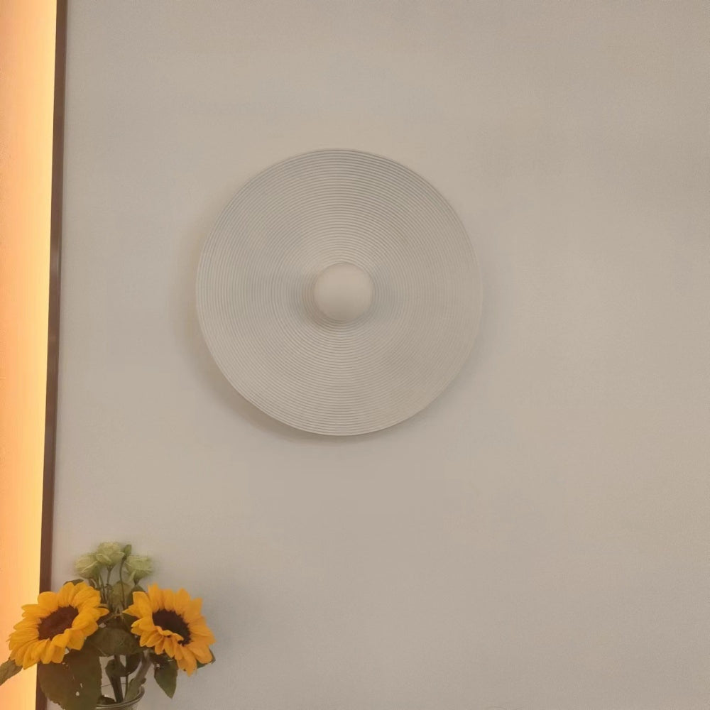 Elif Modern Round Indoor Wall Lamp Wood Bedroom Living Room