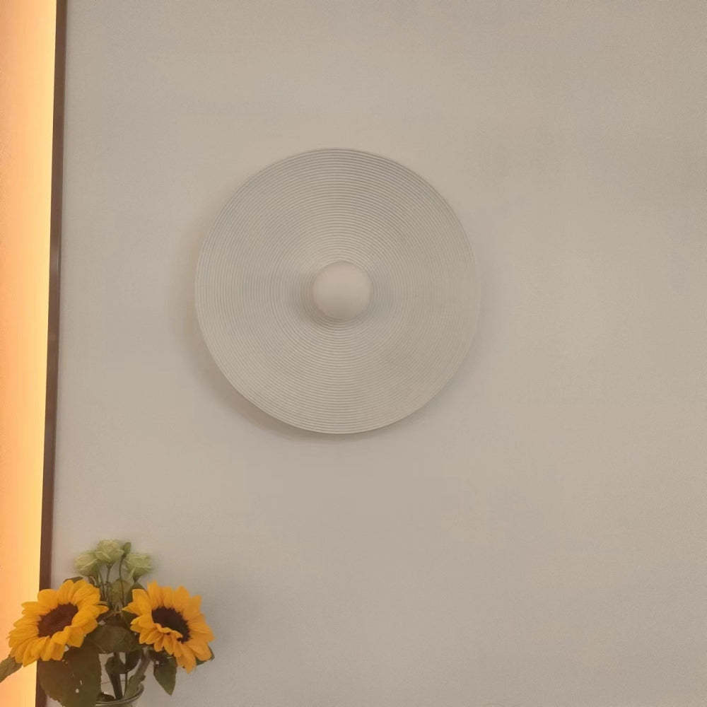 Elif Modern Round Indoor Wall Lamp Wood Bedroom Living Room