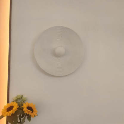 Elif Modern Round Indoor Wall Lamp Wood Bedroom Living Room
