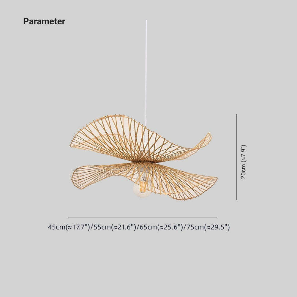Muto Elegance Woven Nature Rattan Pendant Light