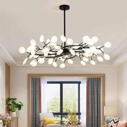 Olivia Unique Branch Firefly Art Deco Chandelier Black/Gold