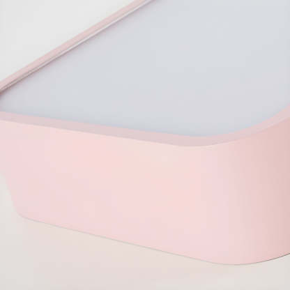 Pink Edge Modern Linear Ceiling Light for Children's Bedroom