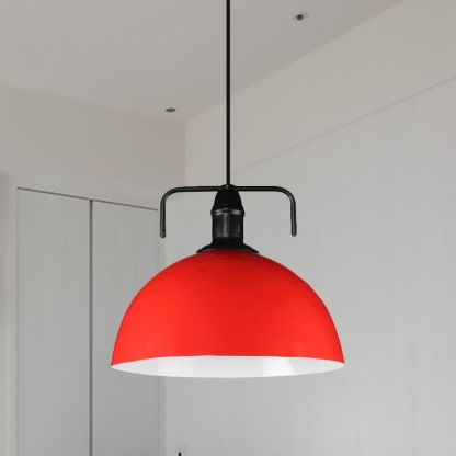 Red Morandi Style Metal Pendant Light