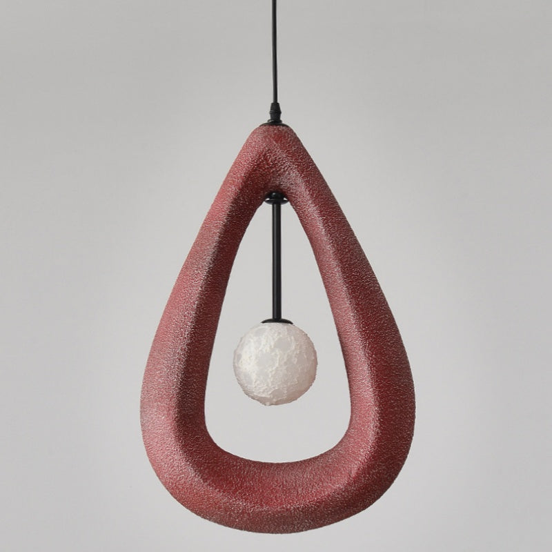 Red Byers Modern Teardrop Pendant Light - Bedroom Lighting