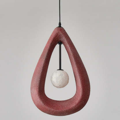 Red Byers Modern Teardrop Pendant Light - Bedroom Lighting
