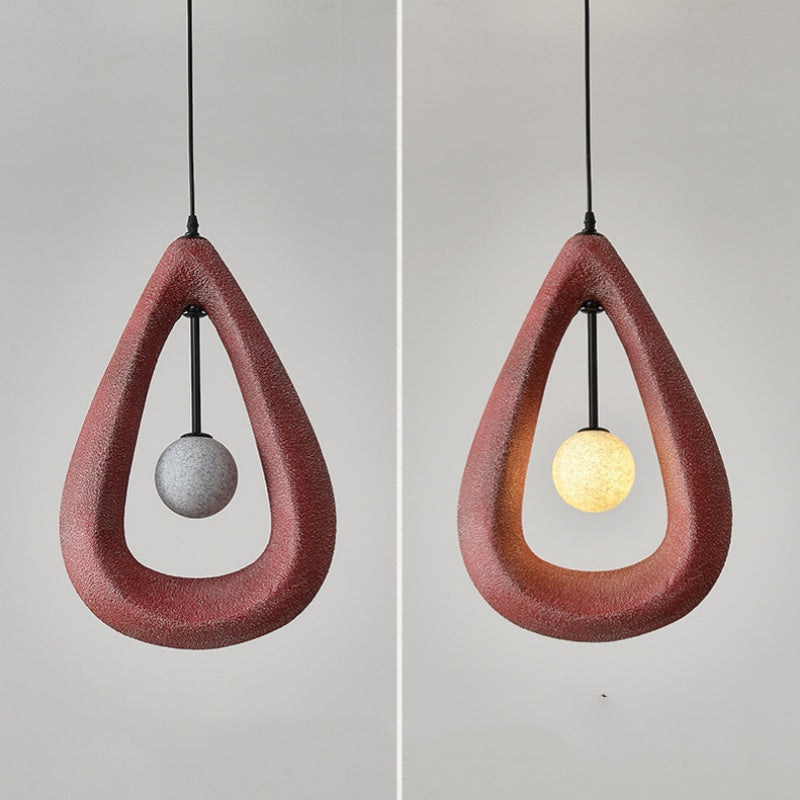 Byers Modern Red Teardrop Pendant Light, bedroom lighting