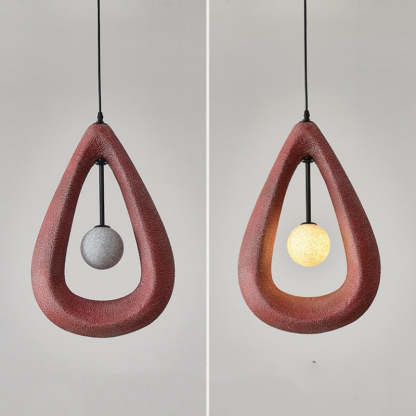 Byers Modern Red Teardrop Pendant Light, bedroom lighting