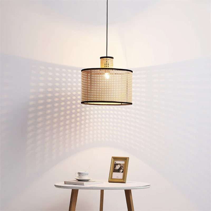 Ritta Vintage Handmade Pendant Light Rattan Metal Bedroom