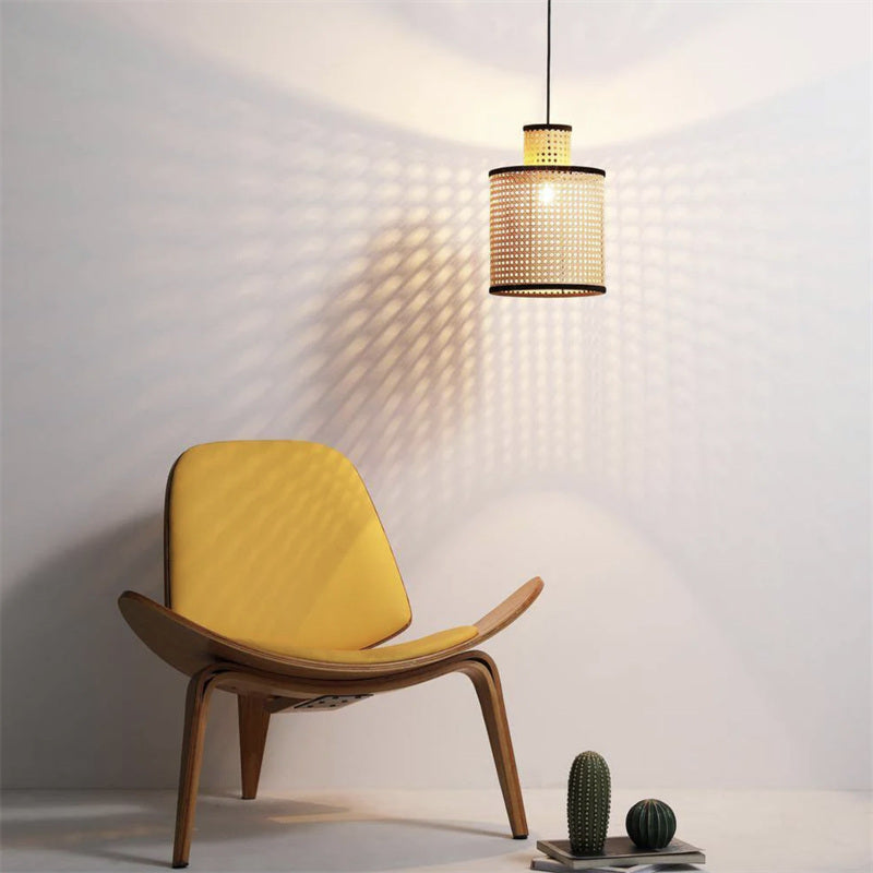 Ritta Vintage Handmade Pendant Light Rattan Metal Bedroom