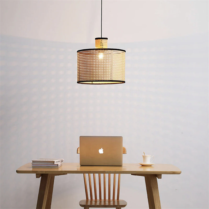 Ritta Vintage Handmade Pendant Light Rattan Metal Bedroom