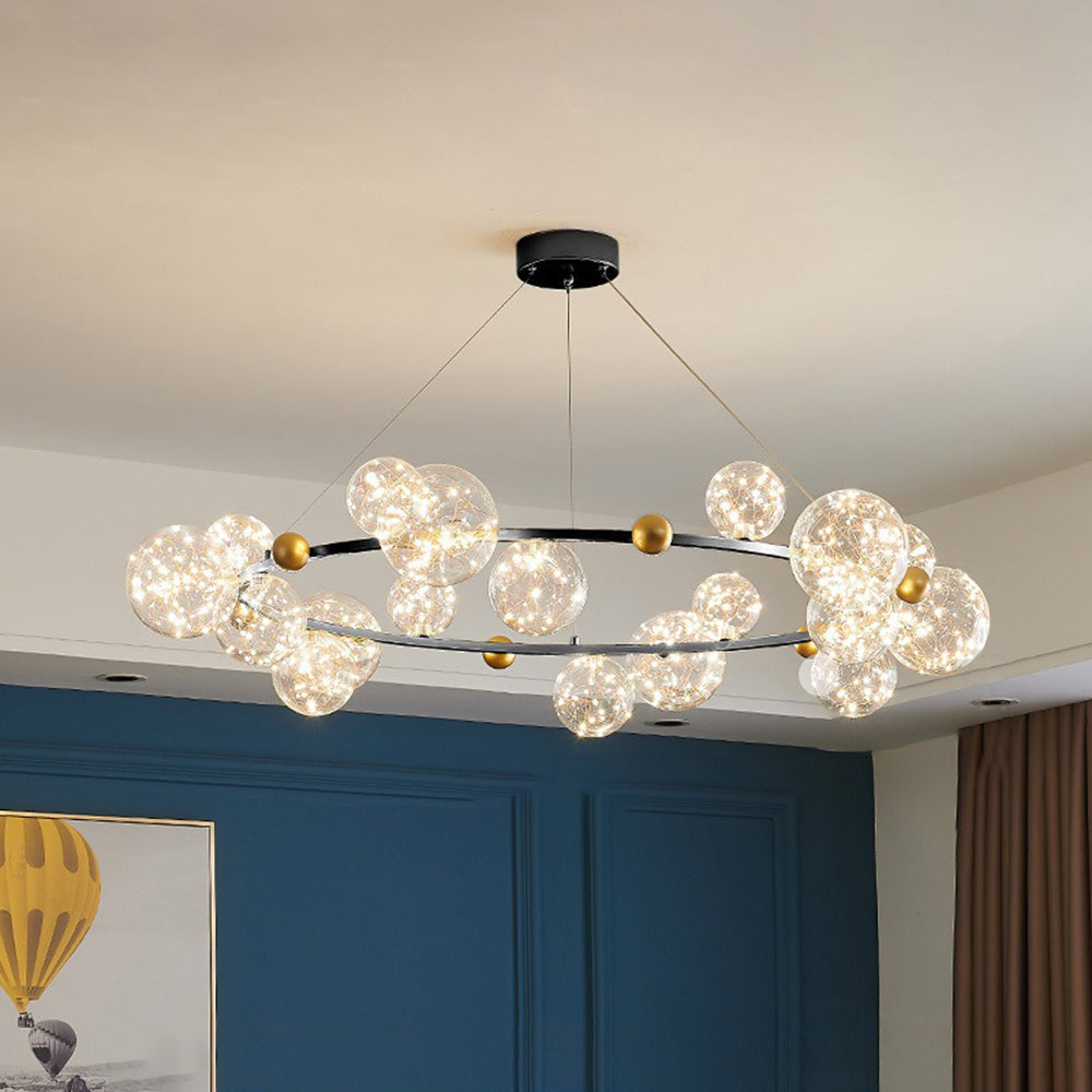 Valentina Art Deco  Luminous Sphere Cluster Glass  Pendant Light