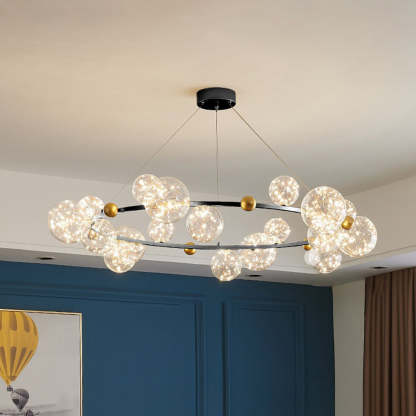 Valentina Art Deco  Luminous Sphere Cluster Glass  Pendant Light