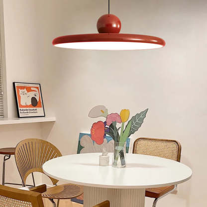 Morandi Nordic Saucer Metal Pendant Light Red/Cream/Green