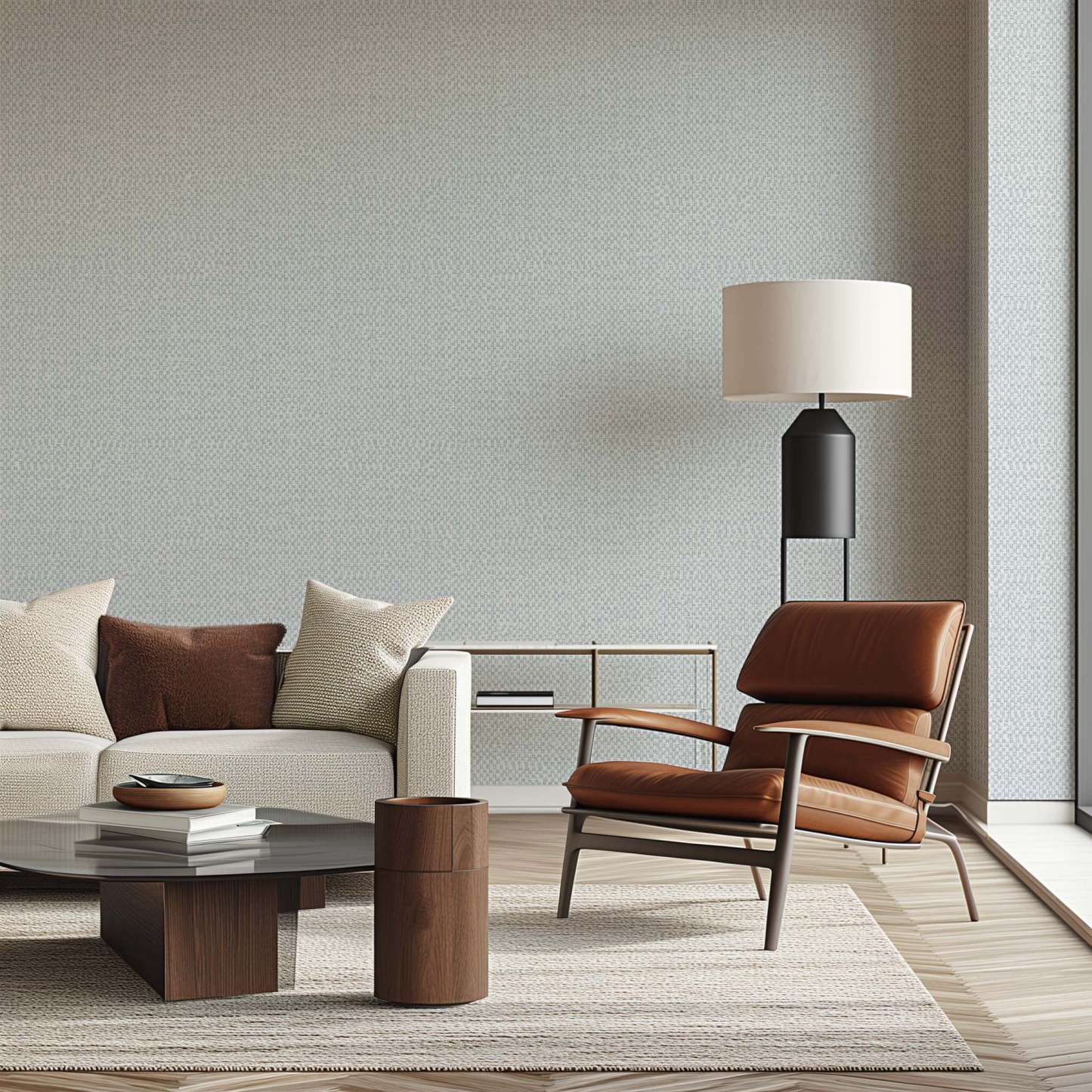 Cloud Minimalist Removable Blue Brown Living Room Bedroom Wallpaper