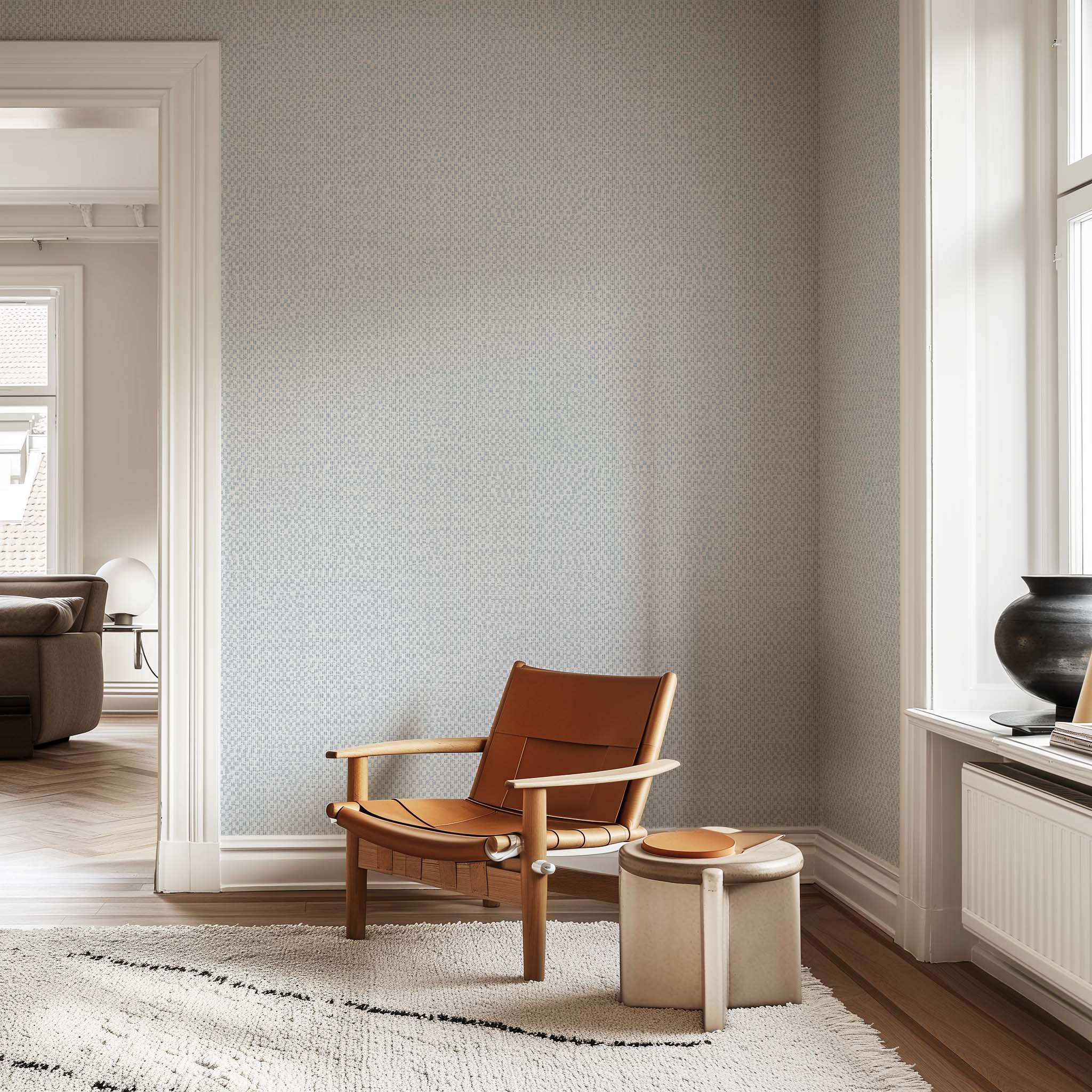 Cloud Minimalist Removable Blue Brown Living Room Bedroom Wallpaper