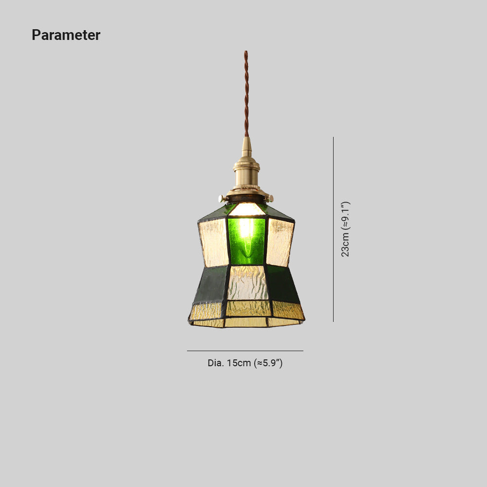 Eryn Vintage Creative Pendant Light Green Glass Living Room/Bedroom