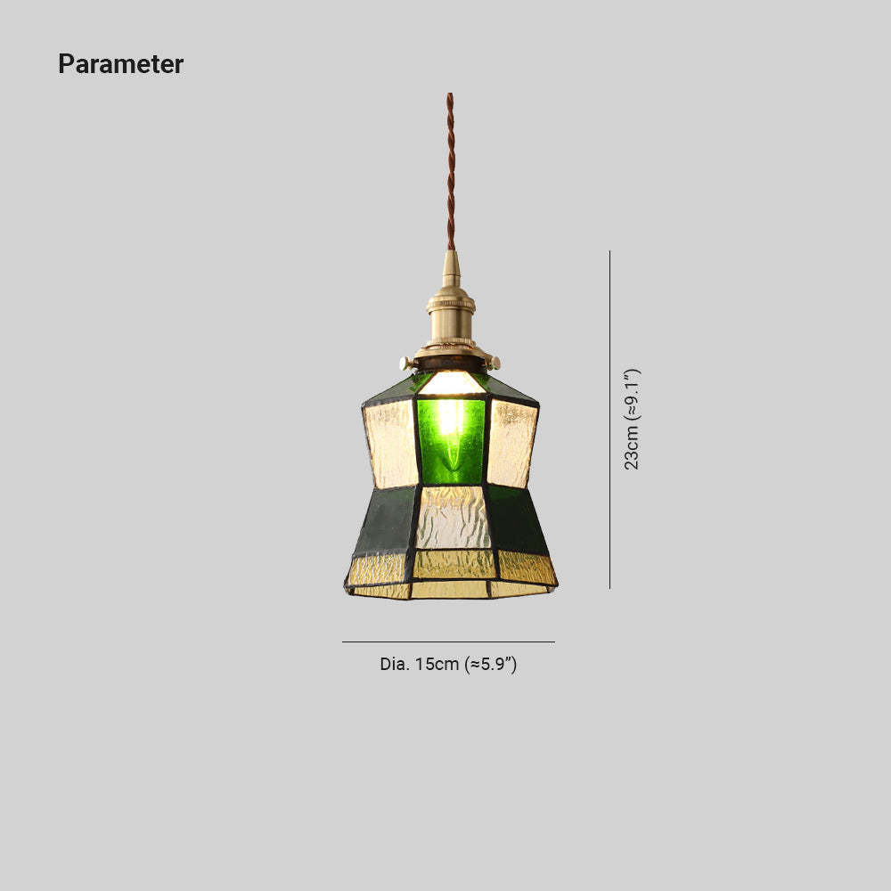 Eryn Vintage Creative Pendant Light Green Glass Living Room/Bedroom