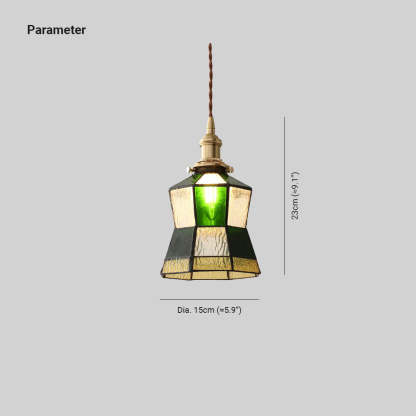 Eryn Vintage Creative Pendant Light Green Glass Living Room/Bedroom