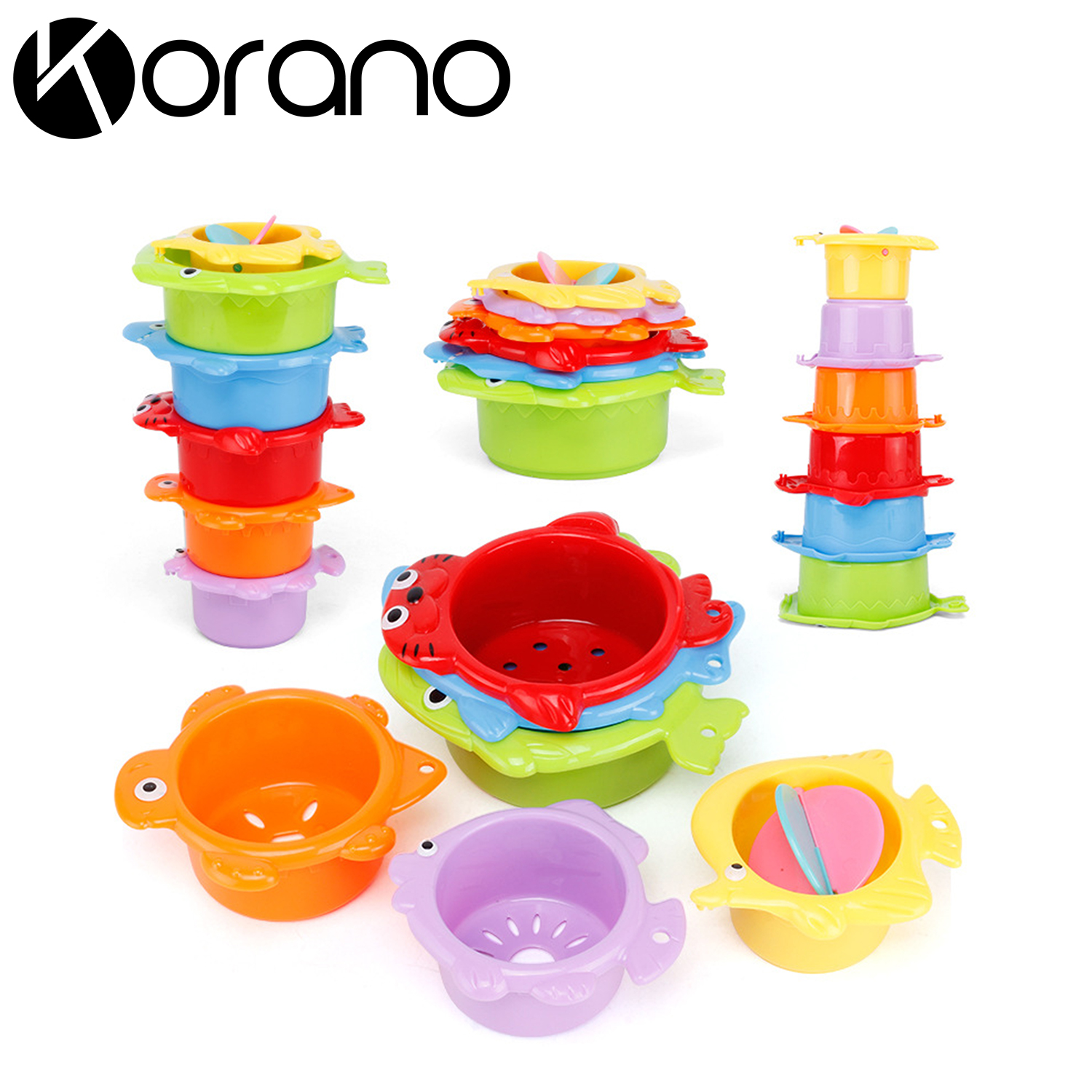 KORANO Stack & Count Stacking Cups - 6 Pcs