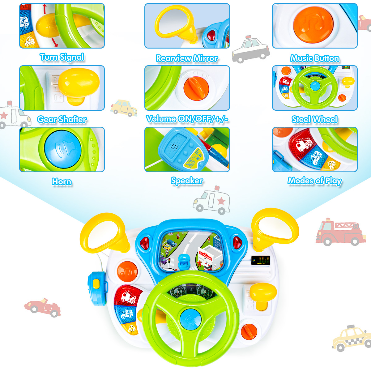 Korano Multiple Activity Driving Toys for Toddler