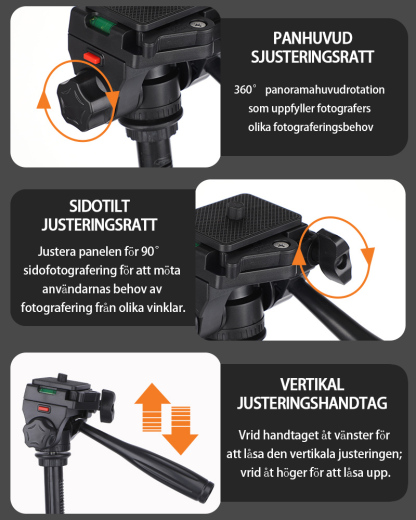 Teleskopstativ (utdragbart upp till 150 cm, universellt kompatibelt)
