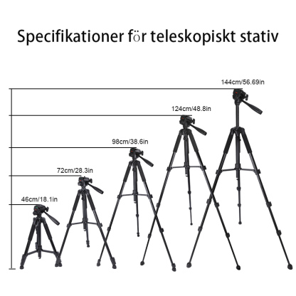 Teleskopstativ (utdragbart upp till 150 cm, universellt kompatibelt)