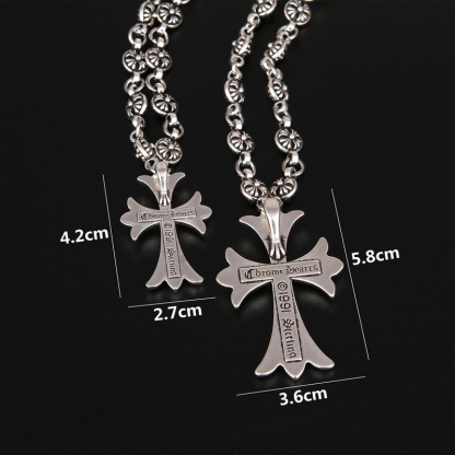 Chrome Heart Cross Vintage Necklace