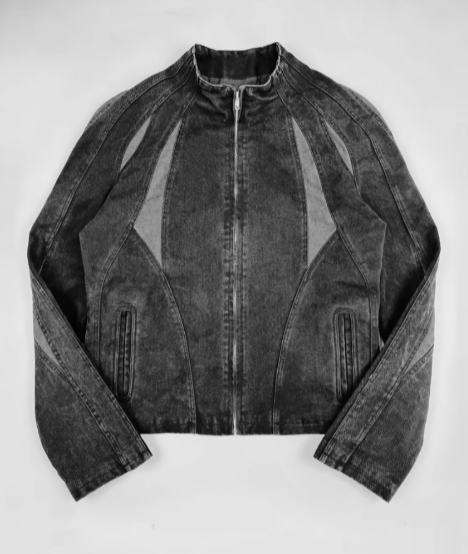 Vintage Wash Denim Jacket-IYAMIUIO