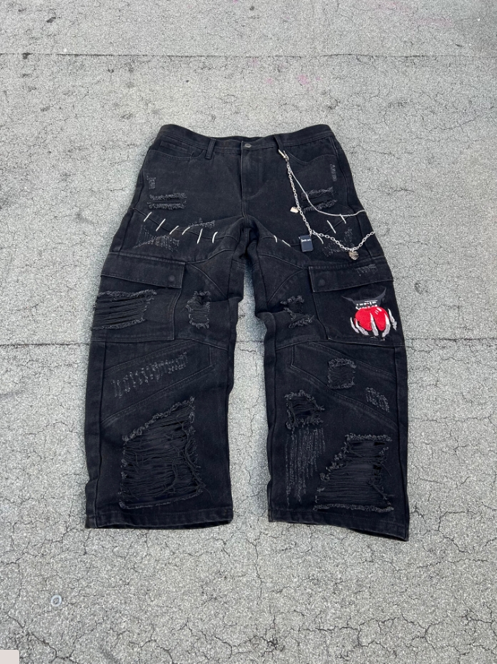 "Cruel Fate" Cargo Pants-IYAMIUIO