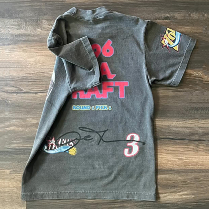 Personalized 1996 NBA Draft Print Short Sleeve T-Shirt-IYAMIUIO