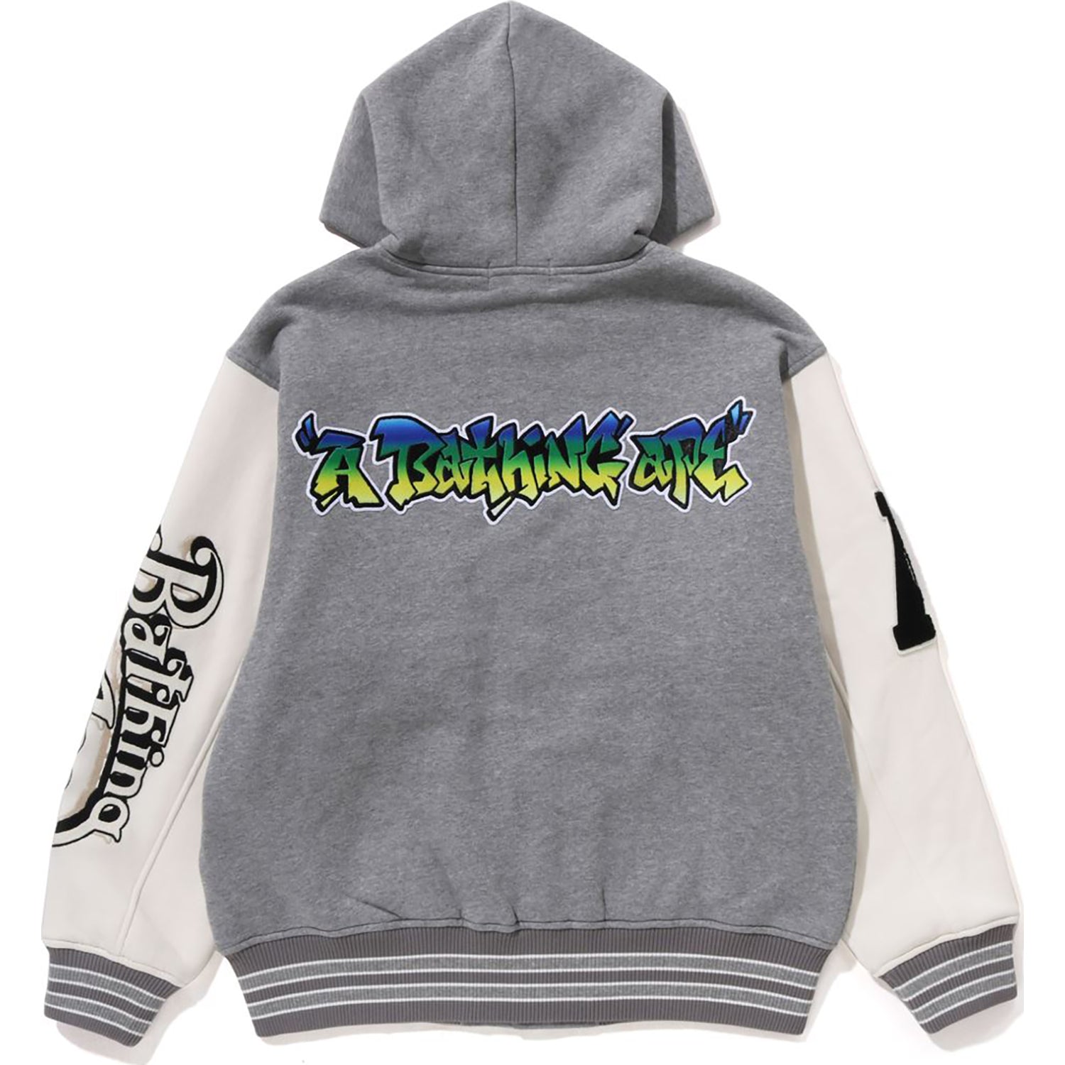 LUX SPORT BADGES OVERSIZED HOODED SWEAT VARSITY JACKET MENS-IYAMIUIO