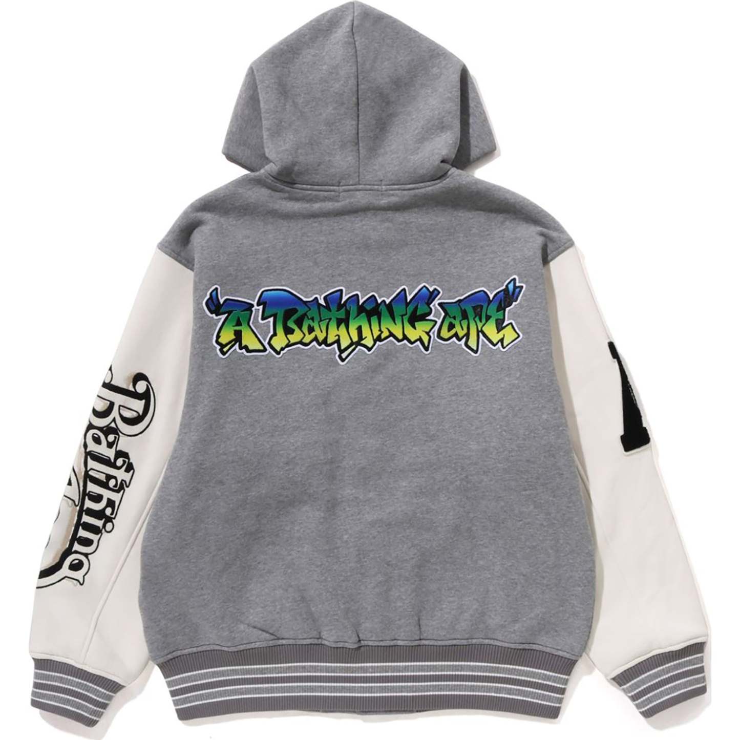 LUX SPORT BADGES OVERSIZED HOODED SWEAT VARSITY JACKET MENS-IYAMIUIO