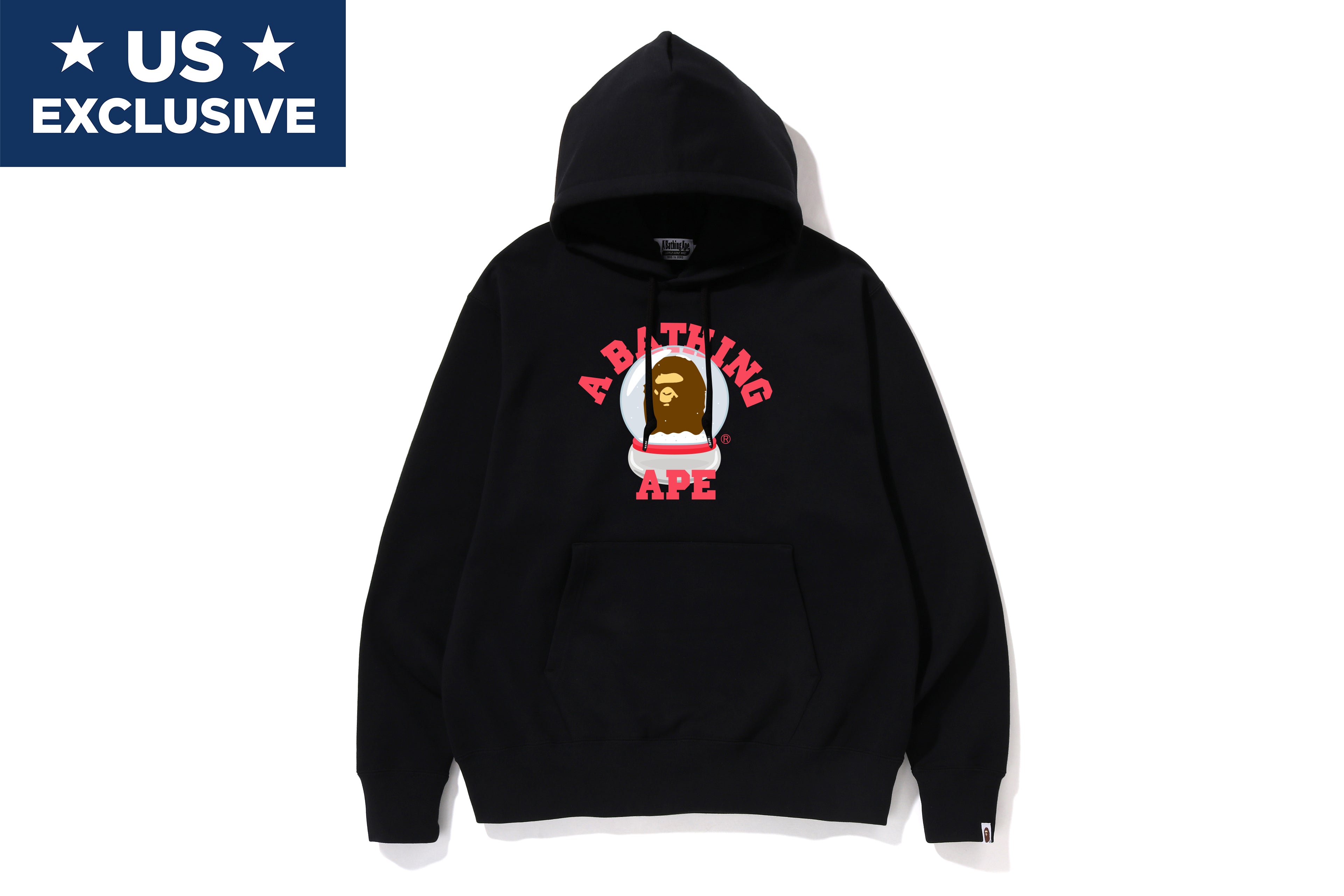 APE HEAD SNOW GLOBE COLLEGE PULLOVER HOODIE MENS-IYAMIUIO