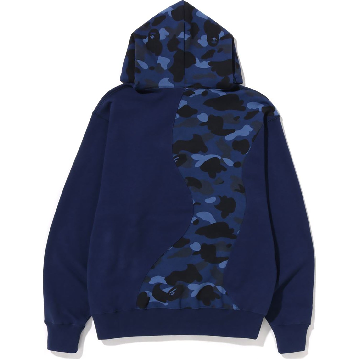 COLOR CAMO COLLEGE CUTTING RELAXED FIT HOODIE MENS-IYAMIUIO