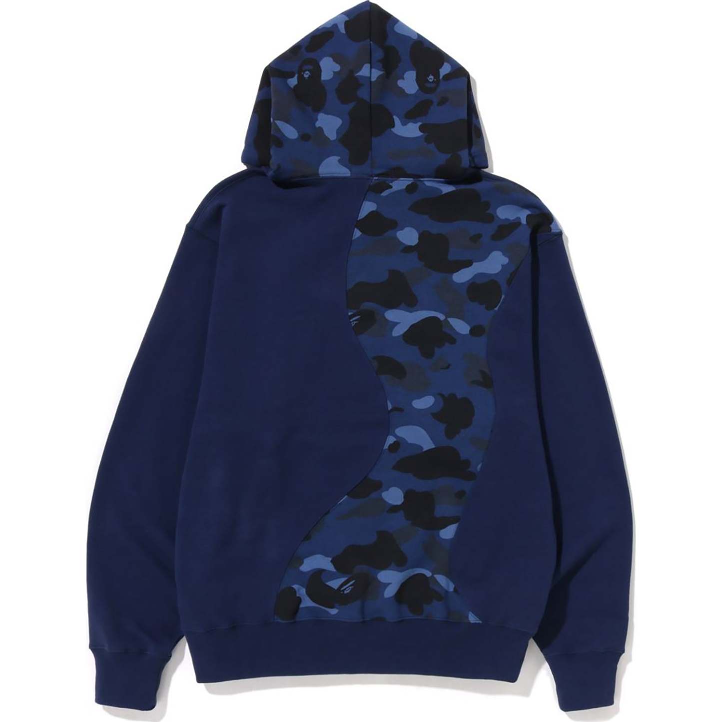 COLOR CAMO COLLEGE CUTTING RELAXED FIT HOODIE MENS-IYAMIUIO
