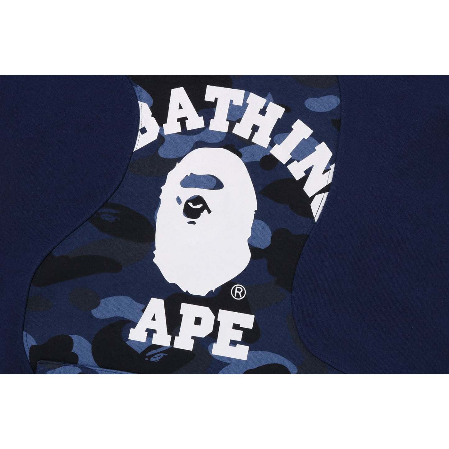 COLOR CAMO COLLEGE CUTTING RELAXED FIT HOODIE MENS-IYAMIUIO