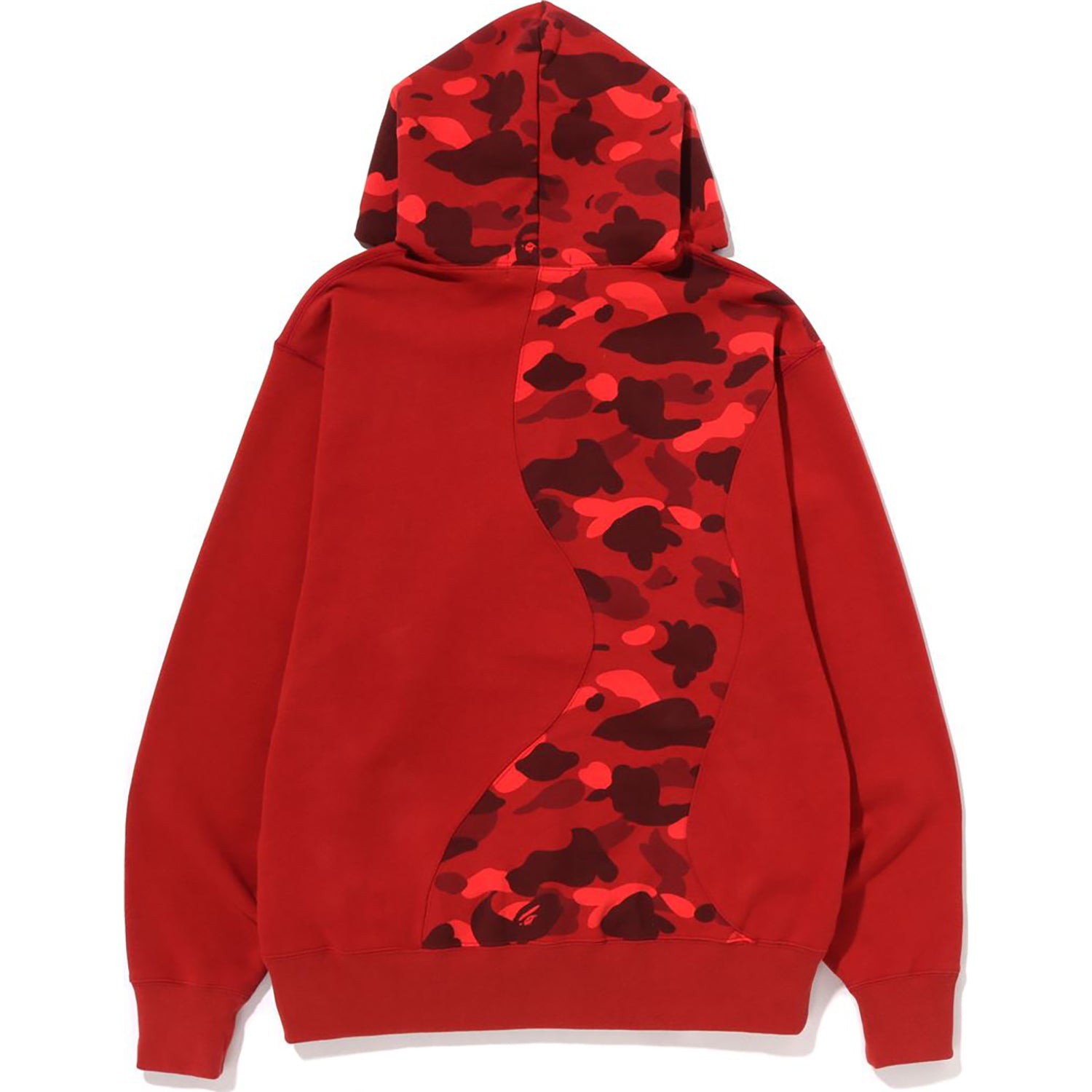 COLOR CAMO COLLEGE CUTTING RELAXED FIT HOODIE MENS-IYAMIUIO