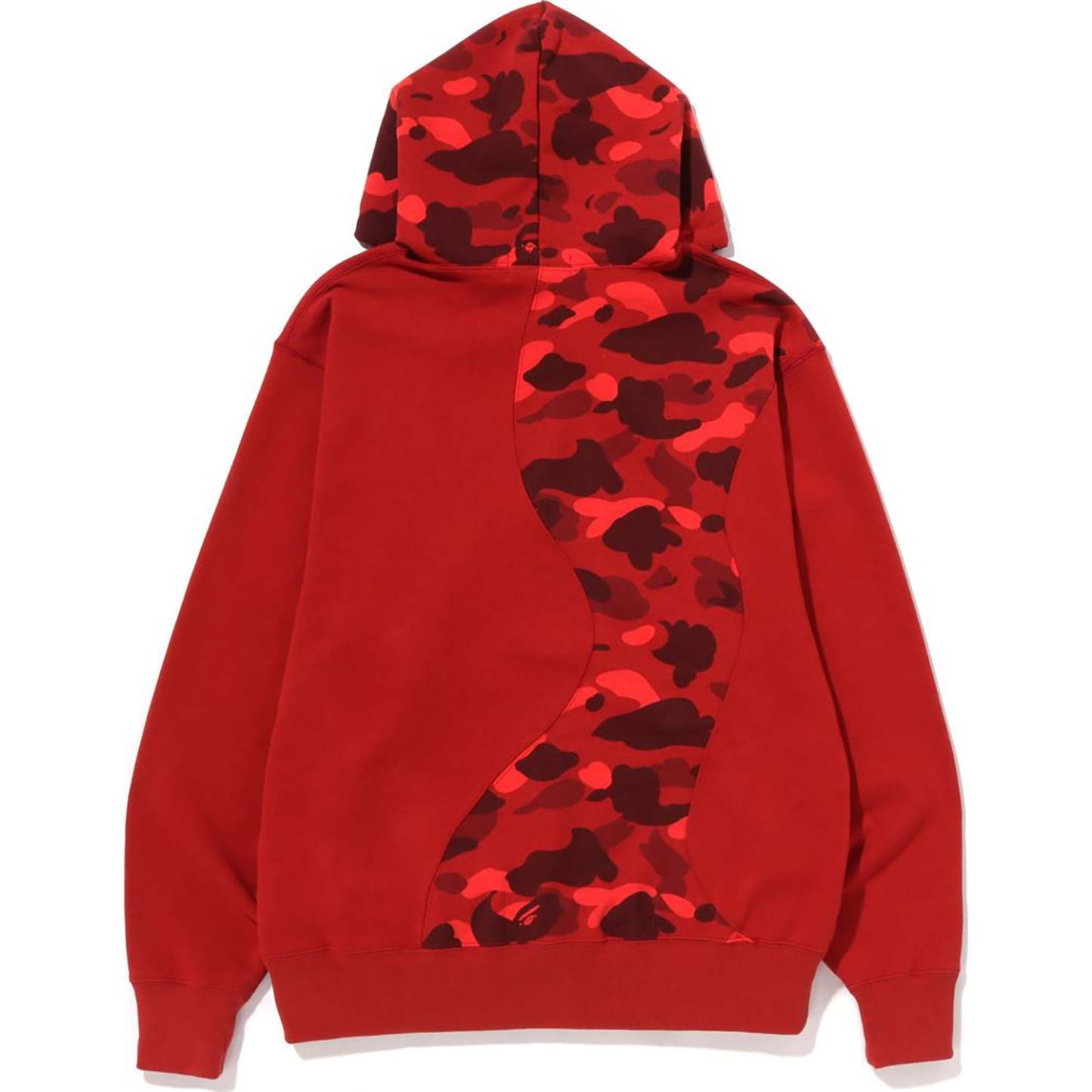 COLOR CAMO COLLEGE CUTTING RELAXED FIT HOODIE MENS-IYAMIUIO