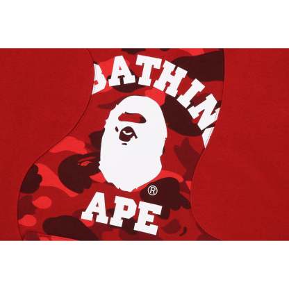 COLOR CAMO COLLEGE CUTTING RELAXED FIT HOODIE MENS-IYAMIUIO