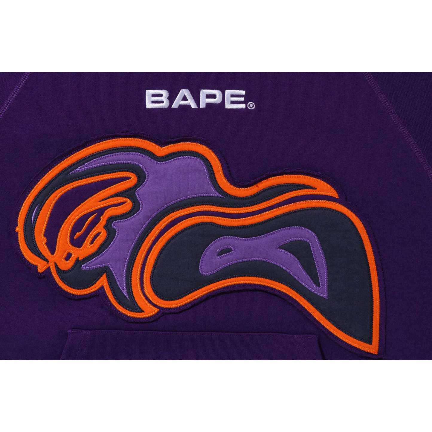 LAYERED PATCH LOOSE FIT PULLOVER HOODIE MENS-IYAMIUIO